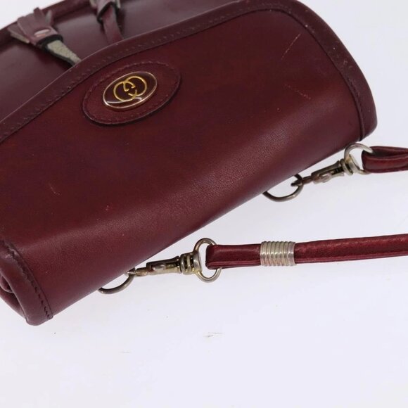 GUCCI Shoulder Bag Leather Red Auth 145949 - Picture 7 of 16